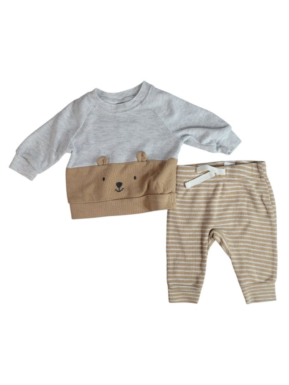 Carter's Child of Mine 2 Pieces Brown Gray 0-3M Bear Pullover Pull On Pants
